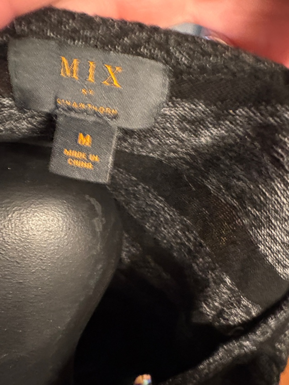 Mi Black and Gray Striped Long Sleeve Scoop Top - Picture 2 of 3